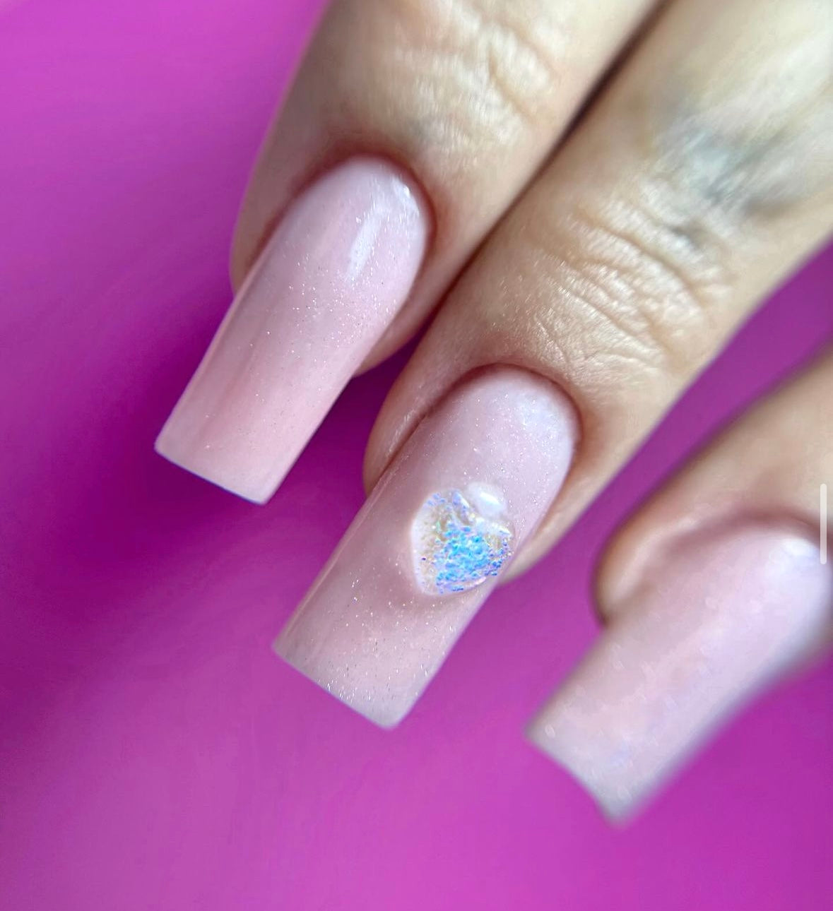 Gel de construction Glitter Silver Pink - Lbeautynails