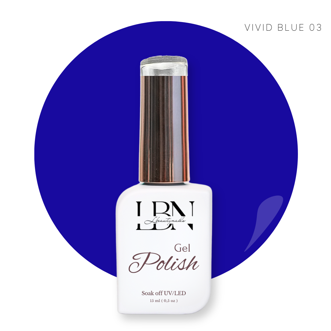 Vivid blue 03 (vitrail) - Lbeautynails