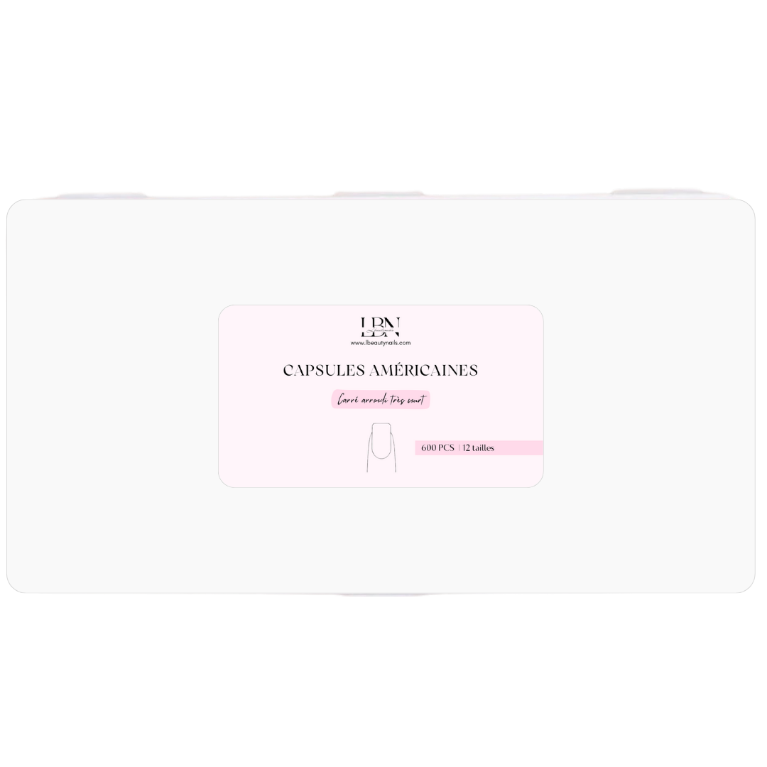 Capsules américaines carré arrondi très court - Lbeautynails
