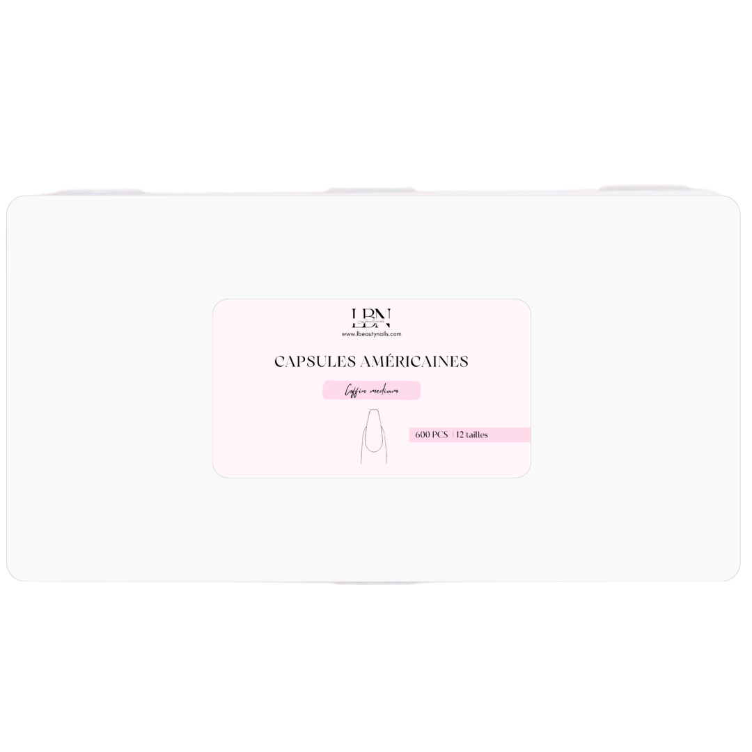 Capsules américaines coffin médium - Lbeautynails